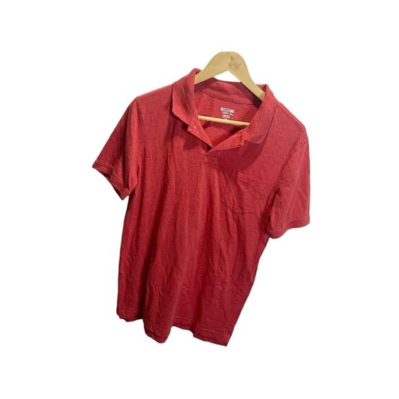 Mossimo Men's Athletic Fit Polo Shirt Red M Short Sleeved Casual - Picture 2 of 4